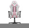 Sedia da Gaming Ranqer Felix Gaming Chair - Girevole a 360°, braccioli regolabili, schienale regolabile, cuscini rimovibili, ergonomica, base stabile in nylon - Bianco/Rosa
