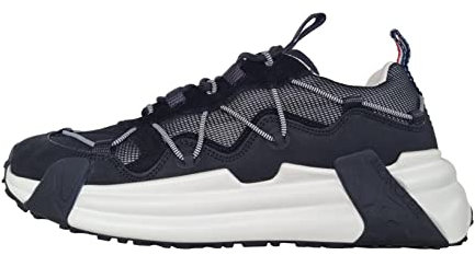 Moncler Schuhe aus Leder und Stoff für Herren COMPASSOR Schwarz-Weiß M1763, Schwarz/Weiß, 40 EU