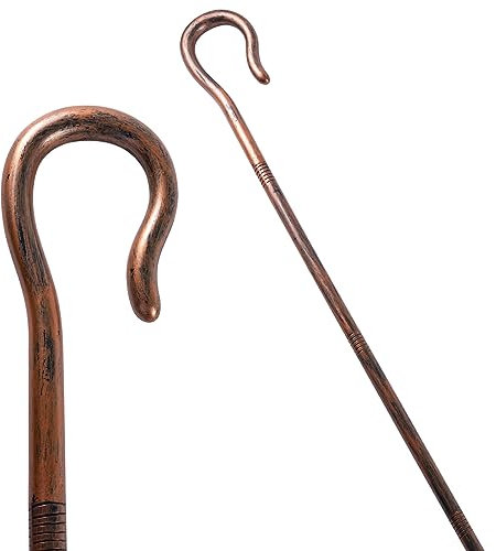 Spooktacular Creations Bastone da pastore storto di Halloween, accessorio per bastone da passeggio, costume da gioco per feste di Halloween, per bambini, uomini, donne, travestimento di Halloween