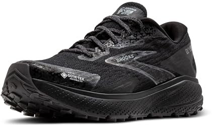Brooks Damen Divide 5 GTX Laufschuhe Trailschuh Black/Alloy/Primer Grey - Schwarz 40,5