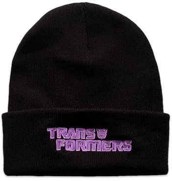 Cotton Soul Transformers Decepticon Retro-Herren-Beanie, Schwarz, Einheitsgröße, Schwarz , Einheitsgröße