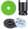 NIRWA Juego de 4 discos de corte de cristal con adaptador, 10 cm, hoja de sierra ultradúa, jade, botellas de vino, biselado, hoja de corte, cristal