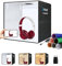PULUZ Fotobox 50x50x50cm Faltbares Lichtzelt Fotostudio Box Tent Kit mit Dimmbaren 3 Farben Temperaturen 200 LEDs Lichter & 20W USB-PD&12 Foto-Hintergründe für Schmuck Produktfotografie