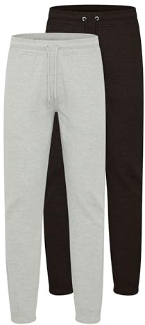 !Solid SDColineo Herren 2Pack Sweatpants Hose Jogginghose mit Eingrifftaschen Kordelzug Regular fit, Größe:XL, Farbe:Black/LGM (204035)