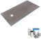 Receveur de douche à carreler 120 x 90 WEDI Fundo Primo rectangle écoulement excentré + kit d'étancheité