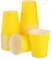 sourcing map Bicchieri di carta usa e getta colorati, 50 pezzi, 255 ml, giocattoli educativi creativi, forniture artistiche e artigianali, bicchieri di carta fai da te per feste (giallo)