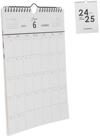 CAXUSD Großer Familienwandkalender Bürokalender Planungskalender Kunstkalender jahreskalender bürodeko hängender Kalender Tageskalender Kalenderwand Familienkalender Papier Weiß
