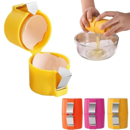 3 Pcs Egg Shell Opener,2025 New Upgraded Egg Cracker Separator Handheld Egg Opener,Handheld Eggs Breaker Multifunctional Egg Cutter Egg Cracker and Separator for Cooking Camping Kitchen Gadgets