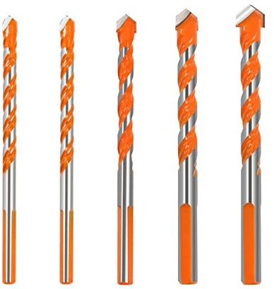 5PCS Bohrer Set Multifunktionale Beton Fliesen Glas Keramik Ziegel Holz Kunststoff 6/8/10/12mm Hartmetall Bit(12mm(5PCS))
