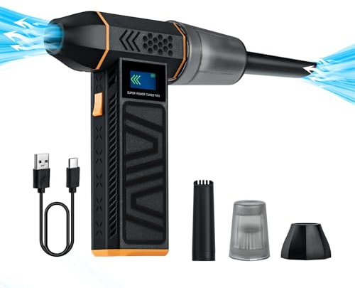 Mcbazel Elektrischer Staubgebläse Druckluft Staubwedel Compressed Air Duster Luftgebläse mit 4 Gänge, 130.000 U/min