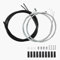 JOZMMZEOOA Cable Dérailleur Vélo,2 M Universels Cable Frein Velo Noir Fin Cap Gaine Cable Acier Frein Gaine Cable Accessoire Velo avec Embout et Joint Torique,pour Vélos Montagne Route