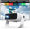 Wielio 2025 New Smart Projector [Android 13 System ] Native 1080P, 4K Supported, 680 ANSI High Brightness, Built-in Apps, Auto Keystone, 180° Adjustable Stand Portable, Supports PS5/ Switch