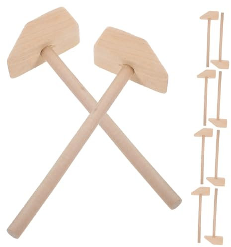 Vaguelly 10St Hammerspielzeug Werkzeug-Vinyl Mini- Holzbearbeitung Block Hartholz für kinderspielzeug kinderhammer dexte Minischlägel aus Holz Kleiner Schlaghammer