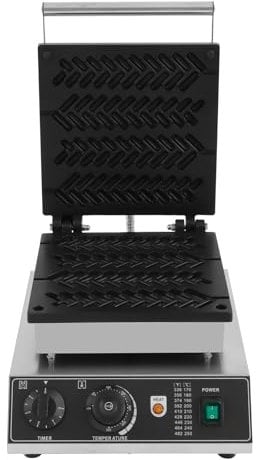 KOLHGNSE Waffelmaschine, 1.7KW Küche Antihaftpfanne Weizenstiel Waffelmaker Kommerzielle Elektrisch 4 Weizenstielwaffeln 50-300℃