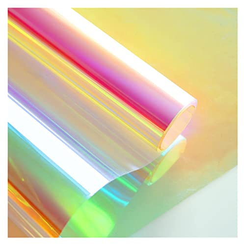 Spiegelfolie Fenster Sichtschutz Bunte Glas Aufkleber Rainbow Effect Irisierende Fenster Tönung Dekorative Fensterfilme for Home Office Hitze Kontrolle Anti UV Sonnenschutzfolie Fenster Innen(Style E,