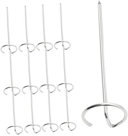 Toyvian 12piezas Pinchos Metálicos De Acero Inoxidable Para Barbacoa Pinchos Para Asar Brochetas De Carne Para Al Aire Para Parrilla y Freidora De Aire