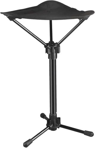 XFQZJG Tragbarer, faltbarer Dreibeinhocker mit verstellbarer Höhe und Tragetasche, ideal für Jagd, Angeln und Outdoor-Aktivitäten