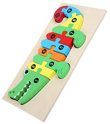 Sosoport Wooden Jigsaw Puzzle Toy for Preschool Boy Girl Early Education Plaything Creative Puzzle Jigsaw for Toddlers