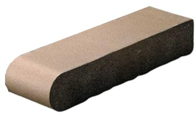 Tenedos HTC416 BA Coping Brick Tile 3.6 x 11.6 x 1.6 Inches Cobblestone High-Fired Clay Pool Coping, Step Tread, Wall Cap, Patio Edge, Durable Non-Fading Tile (1 pcs) (Gray)