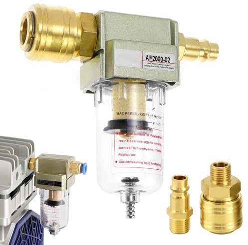 1/4-Zoll Wasserabscheider Druckluft Wasserabscheider Kompressor Druckluft Wasserabscheider Ölabscheider Kompressor zum Anbau an Kompressoren