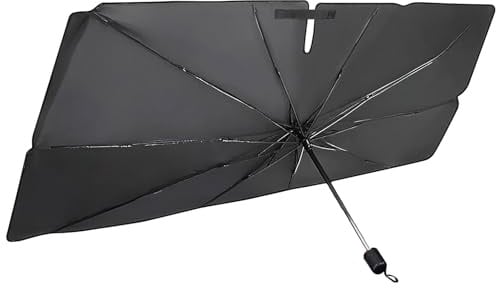 JOOLESER Parasole Auto Parabrezza,2026 Più Recente Parasole Anteriore Pieghevole,Blocca 98,6% Raggi UV,Pieghevole Ombrello Universale per Auto,Protezione UV