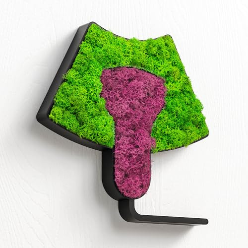 MOOSWERK Moos Türschild Ultraschall Symbol Ärzte Schwarz | Islandmoos Praxisschild für Sonographie & Untersuchungsraum | Modernes Wandschild Klinik & Praxis
