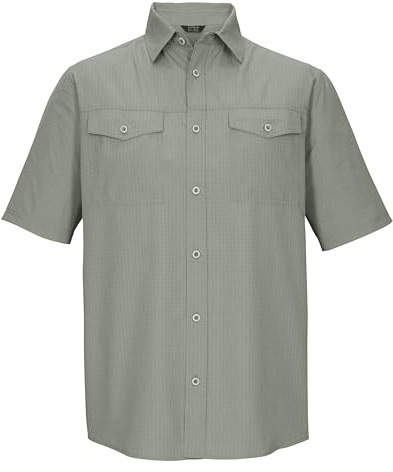 killtec Herren Funktionshemd/Outdoorhemd Kurzarm Schnelltrocknend KOS 63 MN WVN SHRT