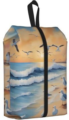 Airborne Seagulls Wasserabweisende Reise-Schuhtasche mit Griff für Koffer, Turnschuhe, Stiefel, Fitnessstudio, 1 Stück, 1 Stück., Eine Größe, Klassisch