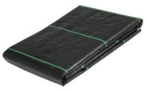 Yuzet 1m x 10m Black 100gsm Heavy Duty Weed Control Fabric, Ground cover Membrane, UV stabilised Weed Barrier Fabric. Under Patios, Garden, Flower beds, Landscaping - weed suppressant membrane
