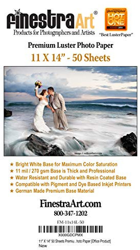 11 X 14 50 Sheets Premium Luster Photo Paper [Office Product] by Finestra Art