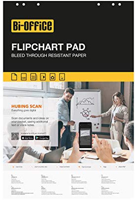 Bi-Office Bloc Papier pour Paperboard, Euro, Blanc, 50 feuilles par Tableau, Avec Perforation