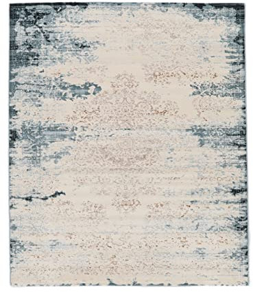 RugVista, Alaska, Teppich, Mittelflor Teppich, 200 x 250 cm, Rechteckiger, Modern, Oeko-Tex Standard 100, Polypropylene, Flur, Schlafzimmer, Küche, Wohnzimmer, Hell Blau/Cream, Beige