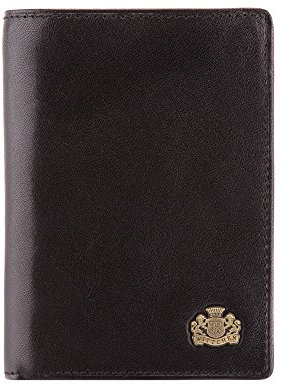 WITTCHEN Geldbörse aus Glatteder | Kollektion: Arizona | ohne Verschluss | aus hochwertigen Materialien | elegant und klassisch | Schwarz | 9x12 cm