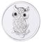 Morella Damen Coin Silber Eule mit Strasssteinen 33 mm