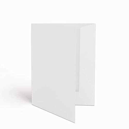 Werbegrün Präsentationsmappe A4 – 100 Stück Weiß (Hochweiß) | FSC® MIX 70% | Dokumentenmappe aus 320g/m² Pappe | Mit Visitenkartenschlitz | Made in Germany | Direkt vom Hersteller