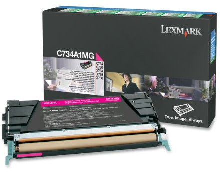 Lexmark Toner C734A, 6000, Deckung (%) 5%, für Gerätetyp Laserdrucker, Magenta