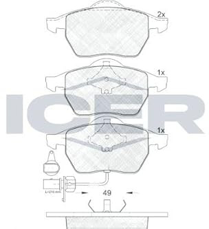 Icer Brakes 181384 Bremsbelagsatz, Scheibenbremse