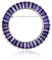 Kreis Des Lebens Baguette Schliff CZ Lila Rundes Design Schal Brosche Anstecknadel Für Frauen Simulierter Amethyst Kubikzirkonia Versilbert Mittlere Größe 1,5 Durchmesser
