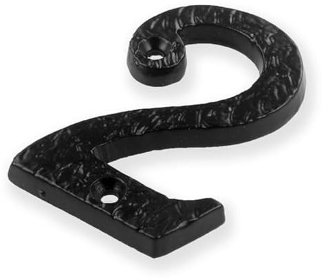 Antique en fer forgé noir effet pas 2 numéro de porte