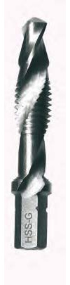 Tooltime24 6 Count HSS-G QuickBit Kombi-Gewindebohrer M6