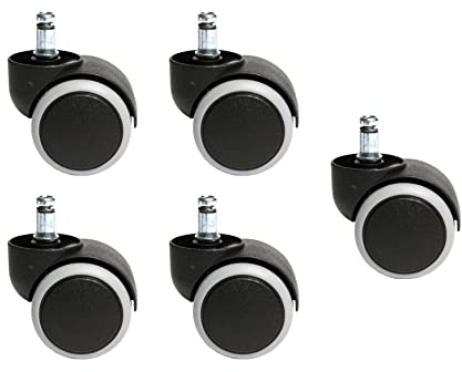 TopStar Hartbodenrollen 5er Set schwarz