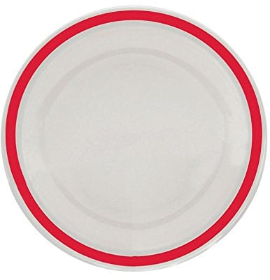 NRS Healthcare Red small Rimmed Plate