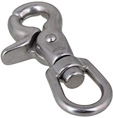 cnbtr Silber 304 Edelstahl Spring Verschluss Swivel Eye Hummer Verschlüsse Clip Verschluss