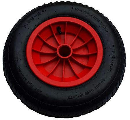 KETO PLASTICS 16 REPLACEMENT PNEUMATIC WHEELBARROW WHEEL CHOOSE YOUR BORE/BEARINGS SIZE 4.80/4.00-8 (35MM BORE)