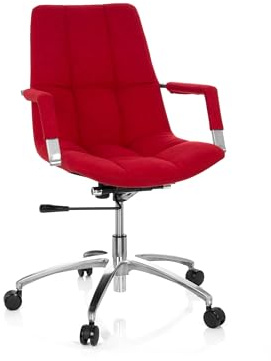 hjh OFFICE Saranto Plastic Swivel Chair Retro Look with Bowl, Seat Cushion, Rocking Mechanism Armrests, Ergonomic Office Chair, Chair Rot