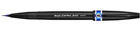 Pentel SESF30C-CX Brush Sign Pen Artist - Pinselstift mit extra feiner Pinsel-Spitze, 1 Stück blau