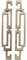Tiradores de puerta de armario de cocina, estilo retro vintage, 96 mm bronce antiguo., 2 unidades