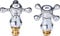 1/2 Traditional Style Tap Conversion Kit by Taps2Traps Hot & Cold Pair