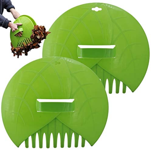 My-goodbuy24 Laubgreifer 2-teilig Set XL Grün Laubsammler Laubschaufel Laubpicker - hilft bei der Gartenpflege