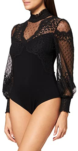 Morgan Body manches longues à dentelle Noir M